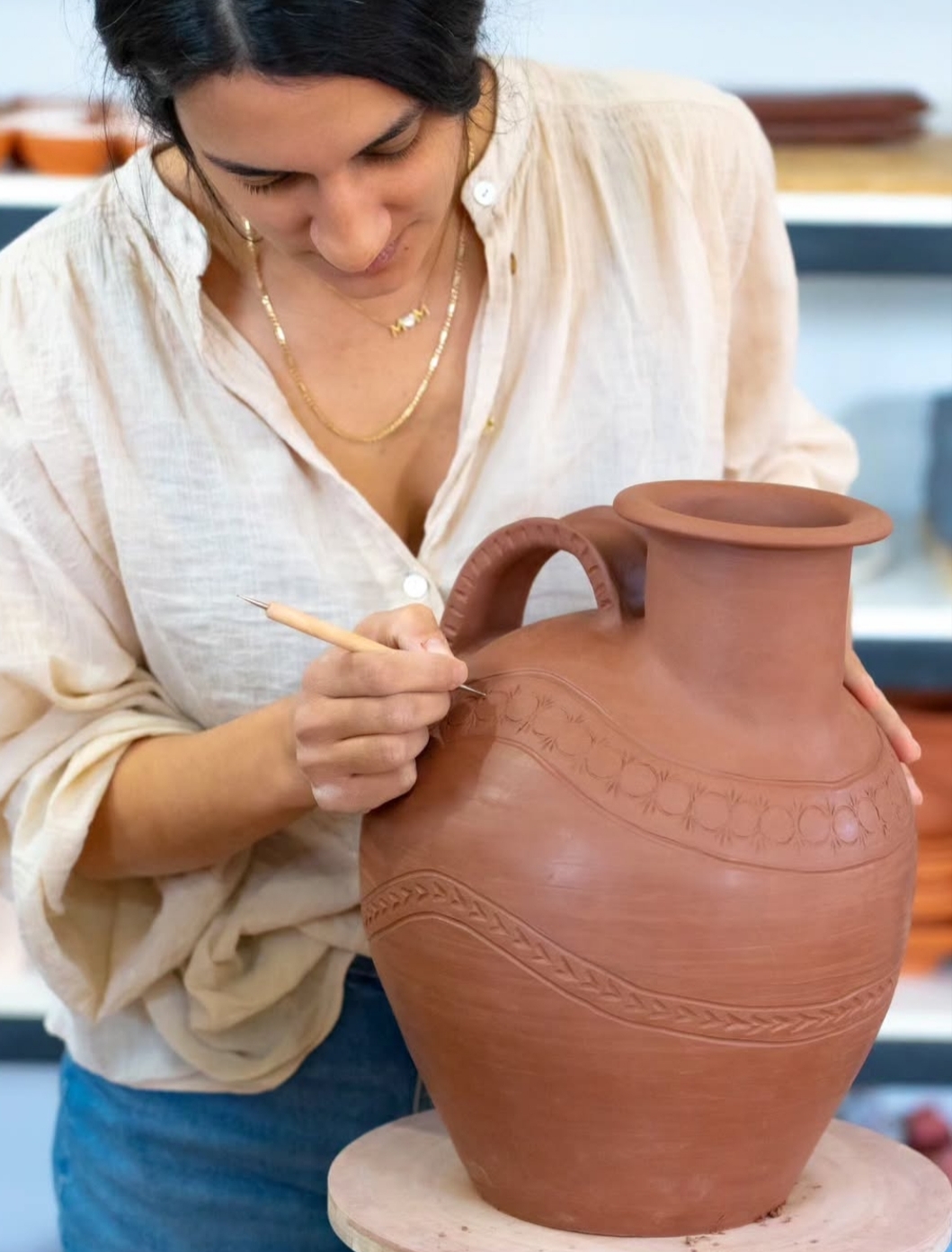 χειροποίητα κεραμικά βάζα 